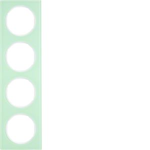 Afdekraam 4-v, berker R.3 Glas polarwit