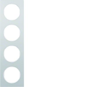Afdekraam 4-v, berker R.3, aluminium/pol