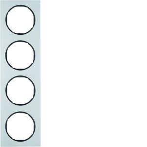 Afdekraam 4-v, berker R.3, aluminium/zwa