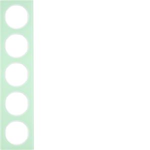 Afdekraam 5-v, berker R.3 Glas polarwit