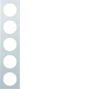 Afdekraam 5-v, berker R.3, aluminium/pol