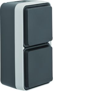 WCD KB 2-v vert. met behuizing, berker W
