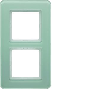 Afdekraam 2-v, berker Q.7 Glas polarwit