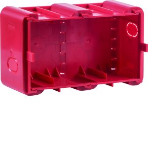 Behuizing 2-v. inbouw, vlak, rood