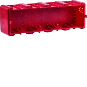Behuizing 4-v. inbouw, vlak, rood