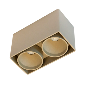 (AS)KUANA 2X9W vierkant 2700K Champagn