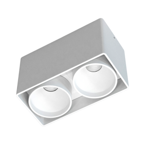 (AS)KUANA 2X9W vierkant 2700K Wite