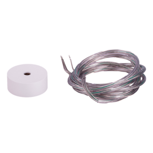 Runde Rosette 60x40 Weiß + PVC + PVC kab