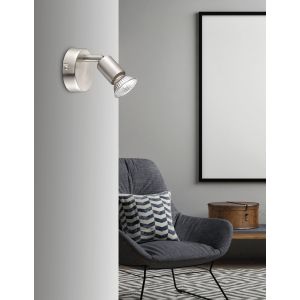 BASE Satin Nickel Metal LED GU10 1x5 Wat