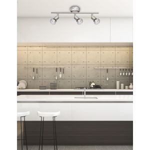 BASE Satin Nickel Metal LED GU10 3x5 Wat