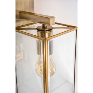 FLAVIO Antique Metal Brass Clear Glass L