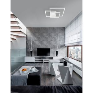 BILBAO White Aluminium & Acrylic LED 42