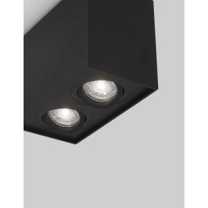 RENDE Sandy Black Aluminium LED GU10 2x1