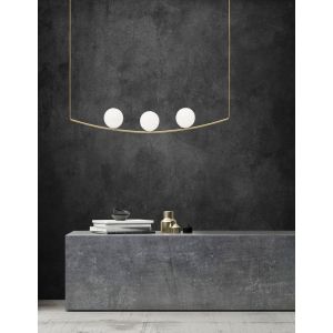 VITTON Brass Metal White Glossy Glass Br