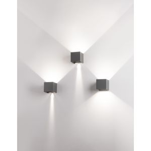 COMO Dark Gray Alum. LED 2x3 Watt 510Lm