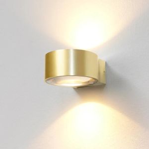 Wandlamp WLH goud IP54 LED 6W 2700K dim