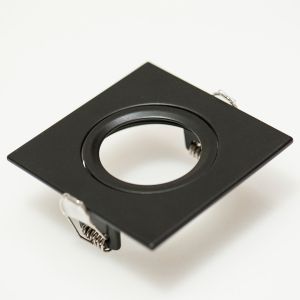 Downlight ring, vierkant 88(76)mm, zwart