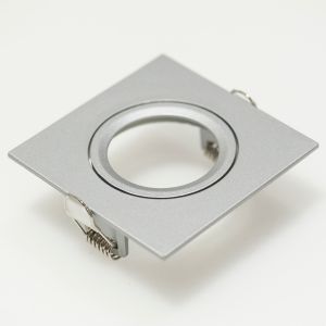 Downlight ring, vierkant 88(76)mm, zilve