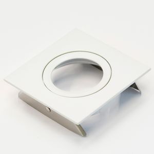 Downlight ring, vierkant, 87(76)mm, puur