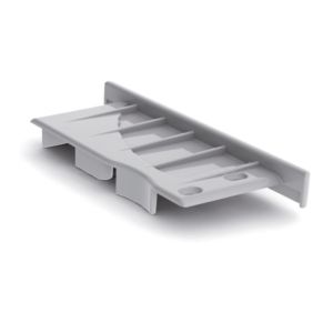 Eindkap muur, met kabelgat rechts, PVC