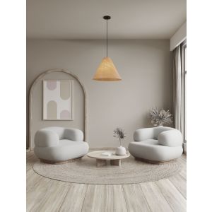 ELYSIAN Natural Wood & Black Cable LED