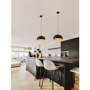 Sqube Sandy Black & Gold Metal LED E27