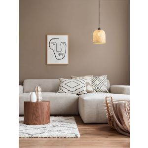 Intra Natural Bamboo & Black Metal LED