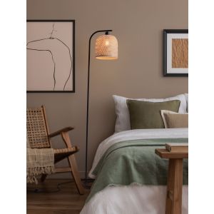 Intra Natural Bamboo & Black Metal LED