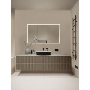 AMBOR Mirror Glass Anodized Black Alumin