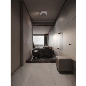 Alma Sandy White Aluminium LED GU10 2x10