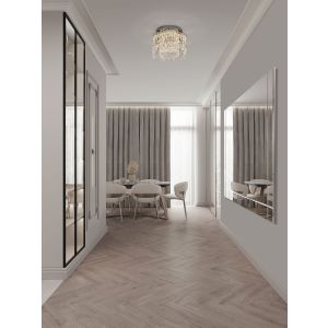 NUVIA Triac Dimmable Chrome Metal & Crys