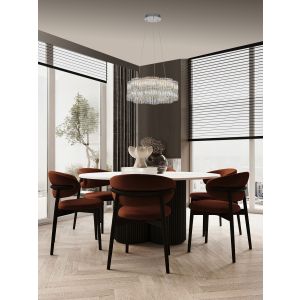 NUVIA Triac Dimmable Chrome Metal & Crys
