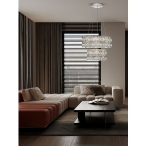 NUVIA Triac Dimmable Chrome Metal & Crys