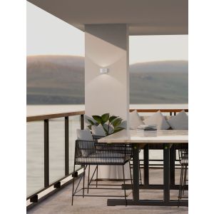 OPERA Sandy White Aluminium & Glass LED