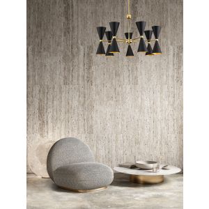 GALA Matt Black & Gold Metal LED E14 14x