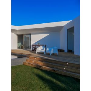 AIZEN Sandy White Aluminium & Glass LED