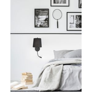 SAGE Black Aluminium Black Fabric Shade