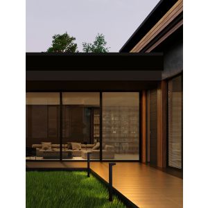 ROB Sandy Black Aluminium & Glass LED 13