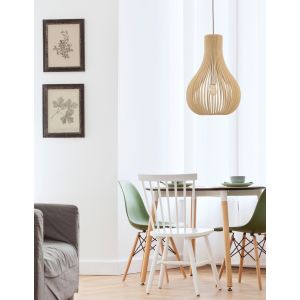 SOHO Natural Wood Brown Fabric Cable Sol