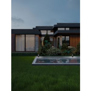 LUA Black Sandstone Cement LED 12Watt 2