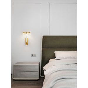 Bion Brass Gold Metal & Clear Acrylic L