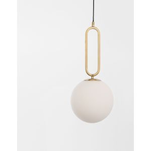 GRUS Brass Metal Opal Glass LED E27 1x12