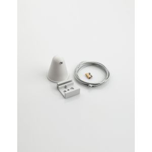 White Aluminium Suspension Kit 2m Wire