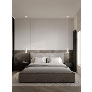 PARLO Shiny White Ceramic Shade & Sandy