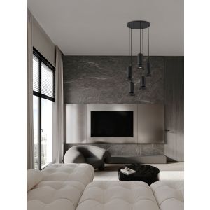 PARLO Stone Black Ceramic Shade & Sandy
