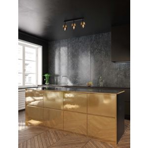 Sianna Smoky Glass Sandy Black & Brass G