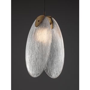 SHELINA Antique Brass Steel & Glass LED