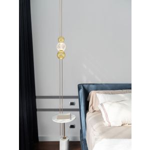 BRILLE Gold Aluminium & Clear Glass LED