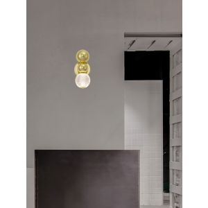 BRILLE Gold Aluminium & Clear Glass LED