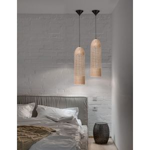 MIA Pendant light, Iron & Rattan, Natura